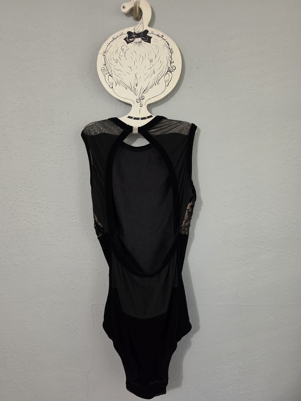 Details Dancewear with Lace and Embroidered Velvet Bodysuit Leotard Size Med - Picture 4 of 13